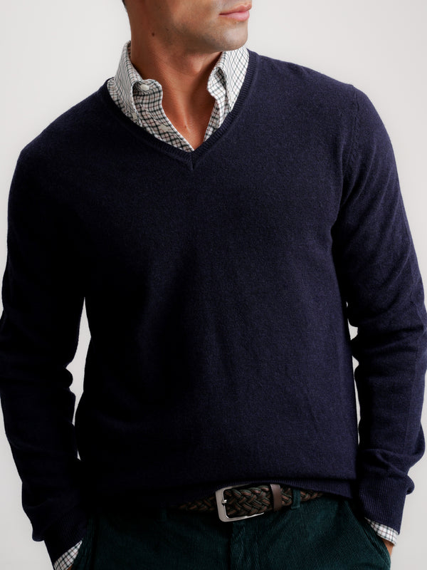 Blue Thick Wool Pullover