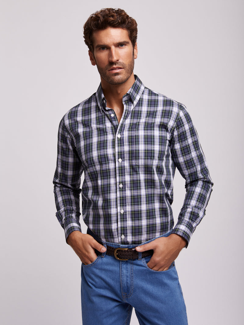 Regular Fit Blue Long Sleeve Shirt