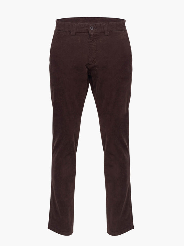 Pantalón regular fit de pana marrón
