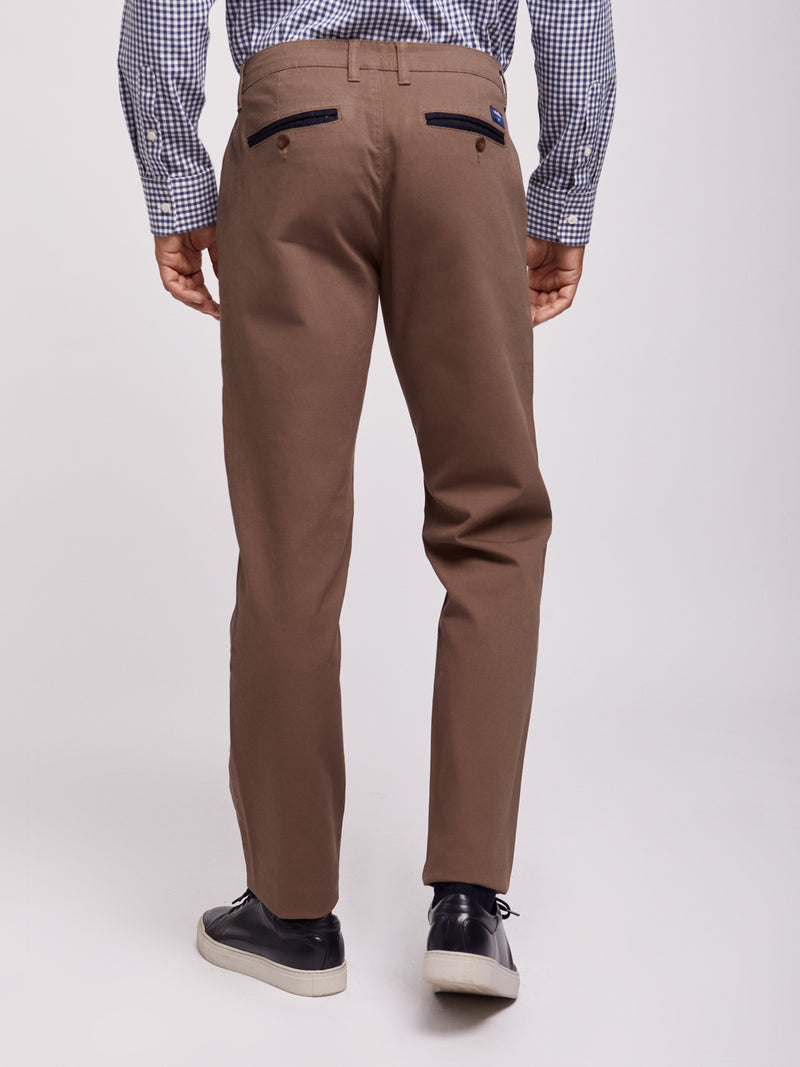 Brown Regular Fit Trousers