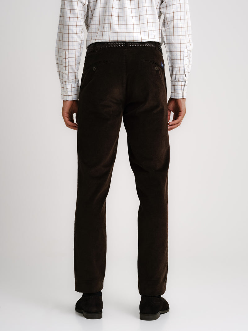 Bombazine Pants Regular Fit Brown