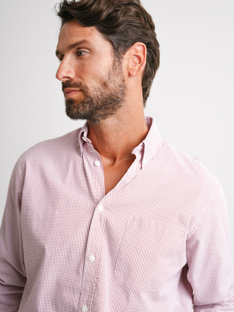 Camisa Oxford roja de corte regular