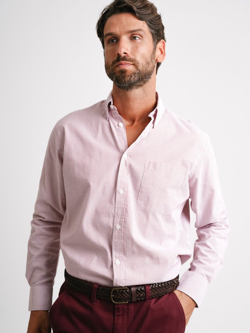 Camisa Oxford roja de corte regular