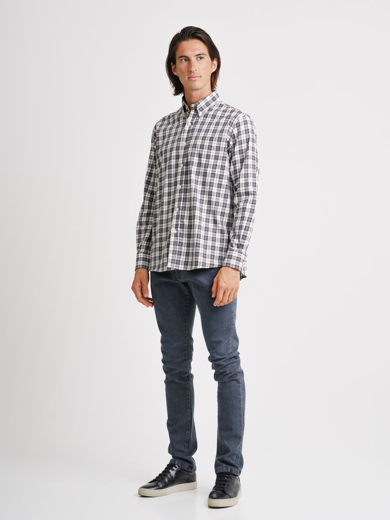 Grey Twill Regular Fit Shirt