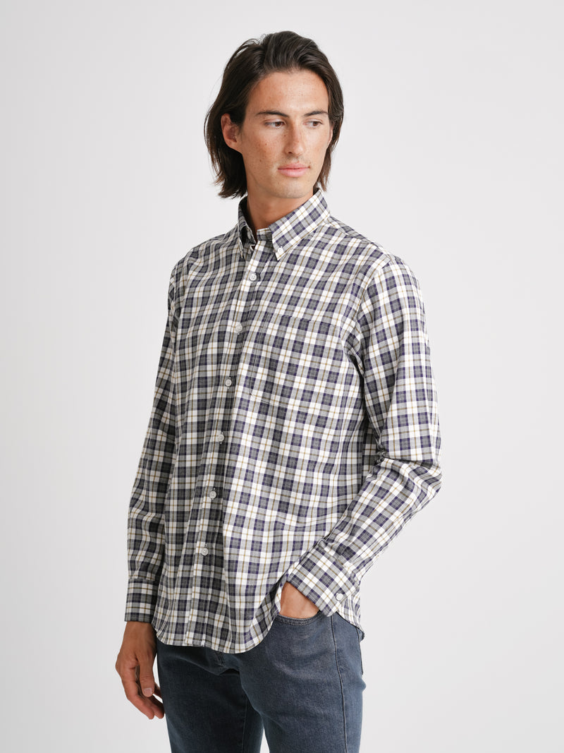 Camisa Regular Fit Twill Cinzenta