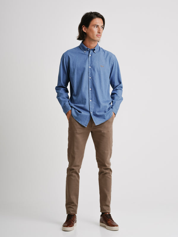 Blue Denim Regular Fit Shirt