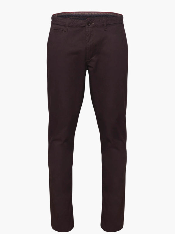 Pantalones chinos de algodón marrón slim fit