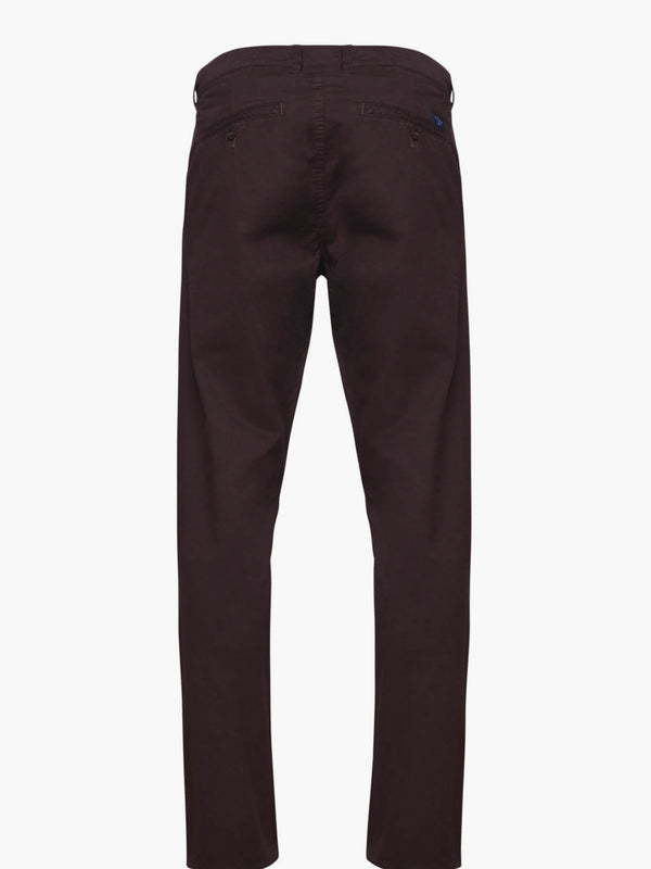 Pantalones chinos de algodón marrón slim fit