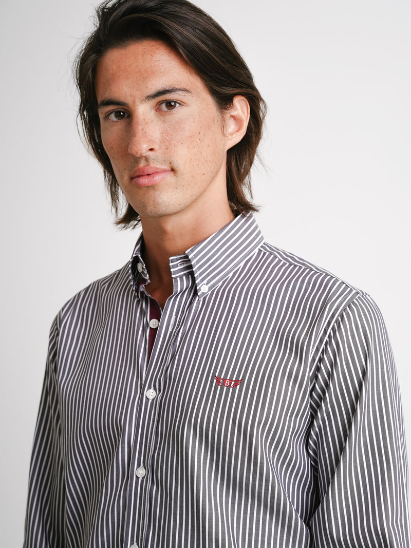 Camisa Regular Fit Twill Cinzenta