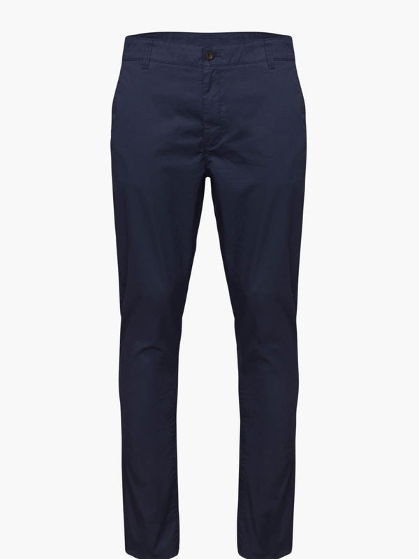 Pantalones chinos de algodón azul oscuro slim fit