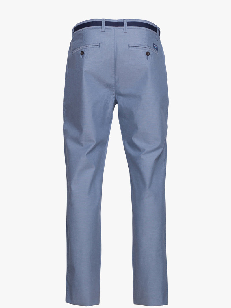 Pantalones chinos Oxford azul claro 100% algodón