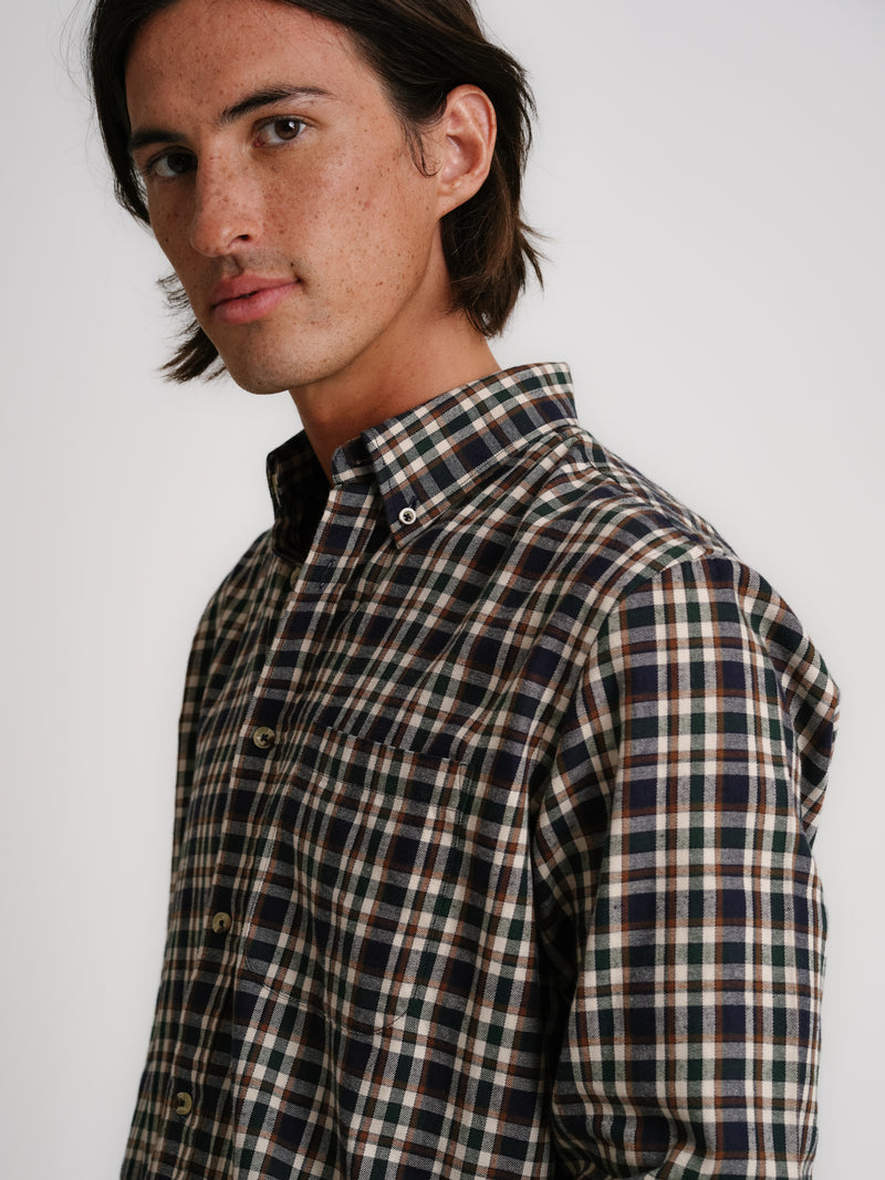 Blue Flannel Regular Fit Shirt