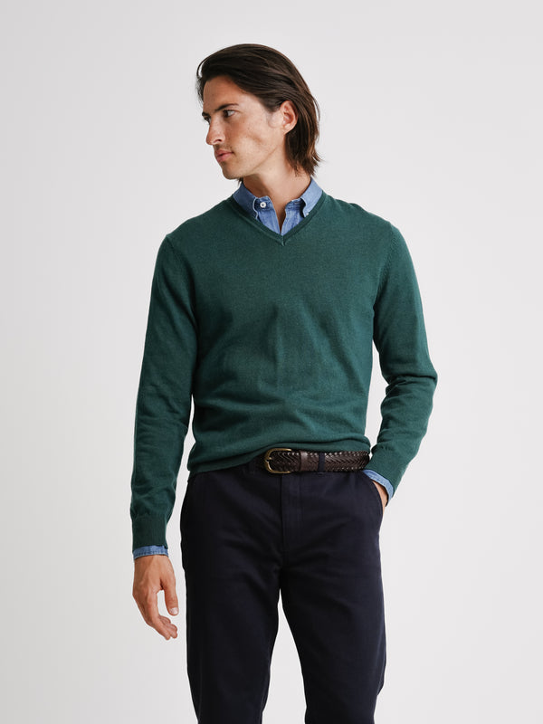 Pullover Merino Wool Fine Green