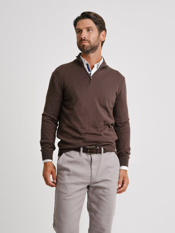 Pullover Merino Wool Fine Brown