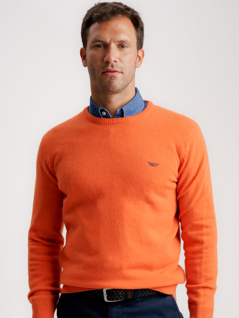 Orange Thick Wool Pullover