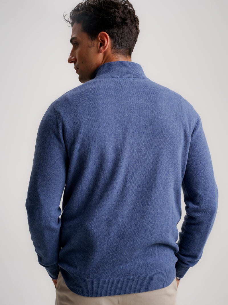 Pullover Lã Grosso Azul