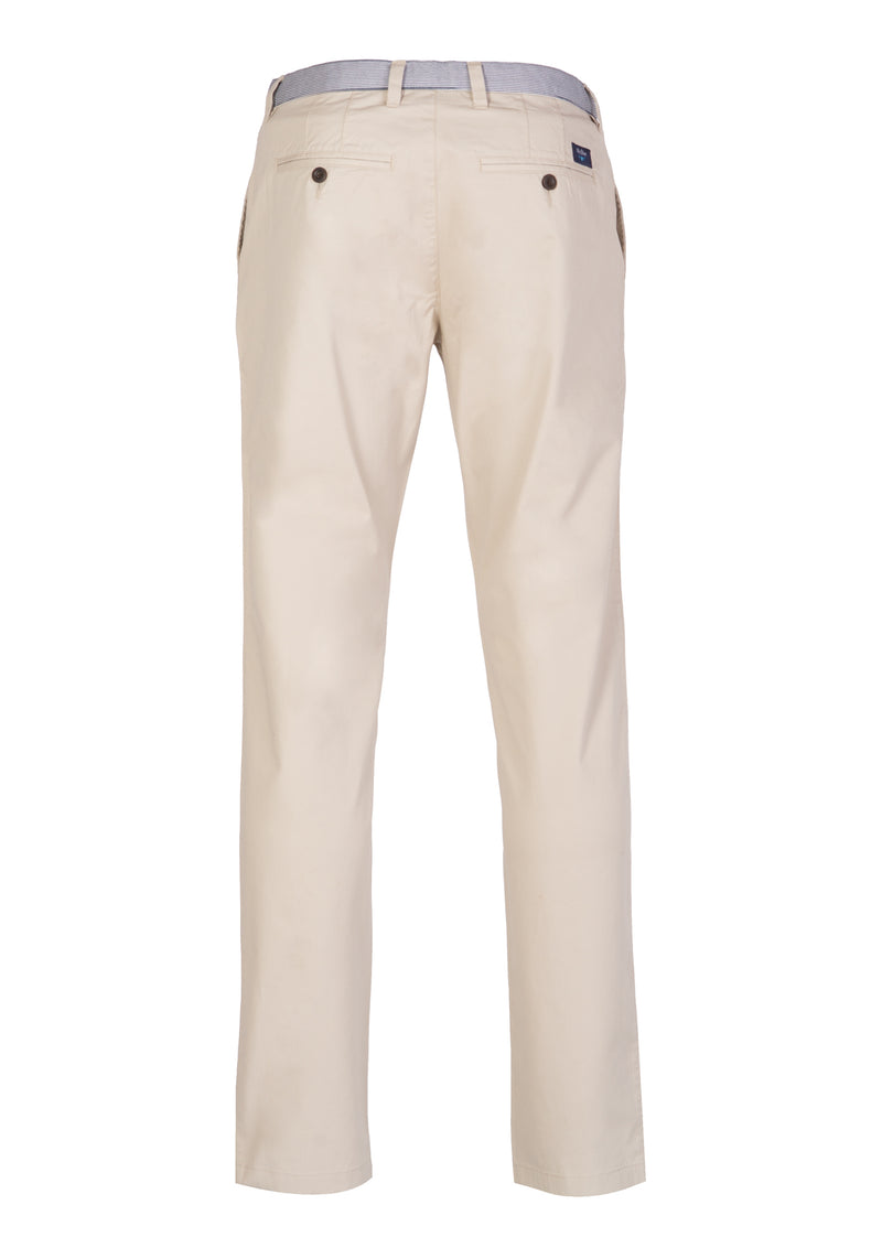 Pantalones chinos de sarga plana Slim Fit con detalle