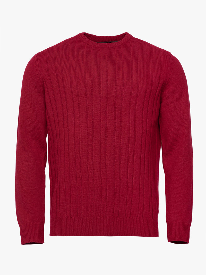 Red Plain Wool Pulovers