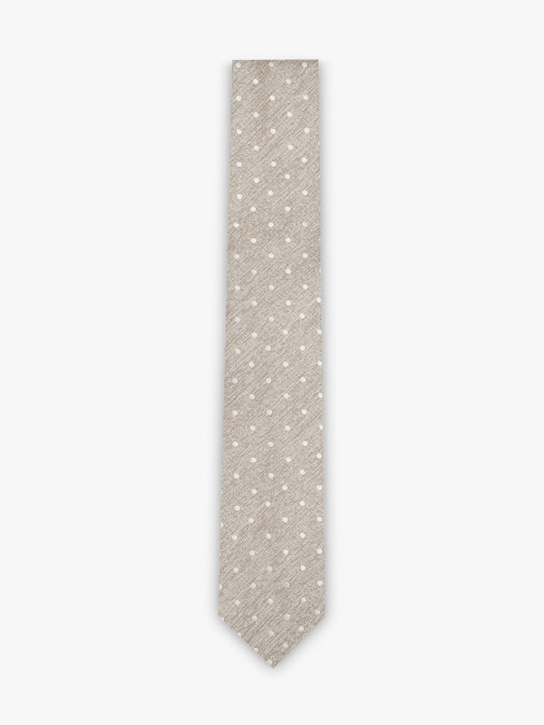 Beige Polyester Tie