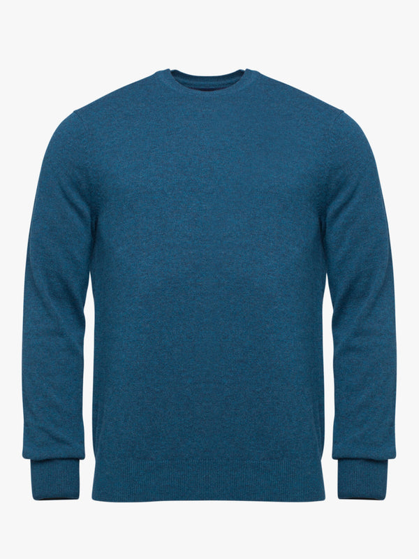 Jersey de lana azul intermedio