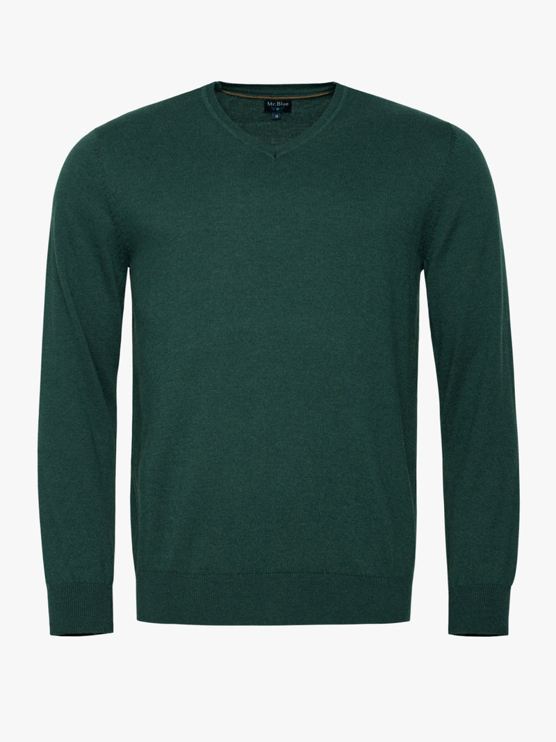 Jersey de lana Merino Fino Verde