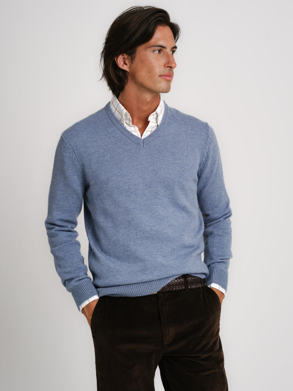 Pullover Thick Blue Wool