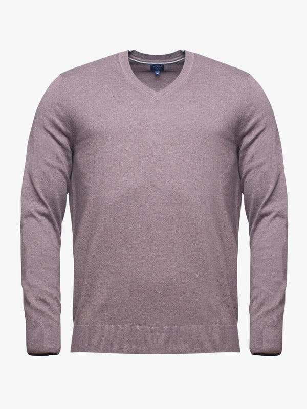 V-neck Cotton and Cashmere Sweater