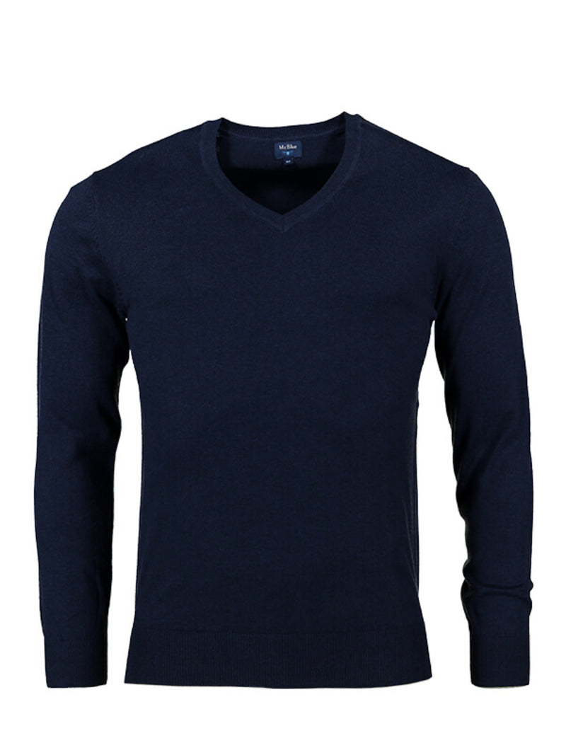 Pullover liso azul forte