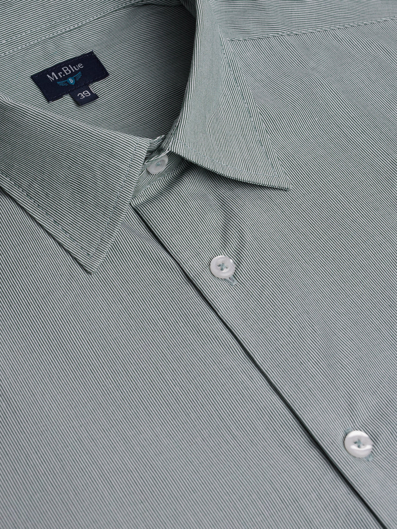 Classic fit Poplin Green Shirt