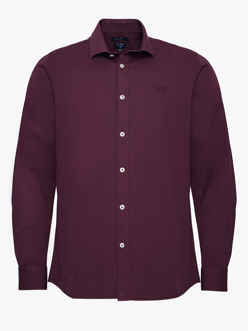 Twill Bordeaux Tailored fit shirt