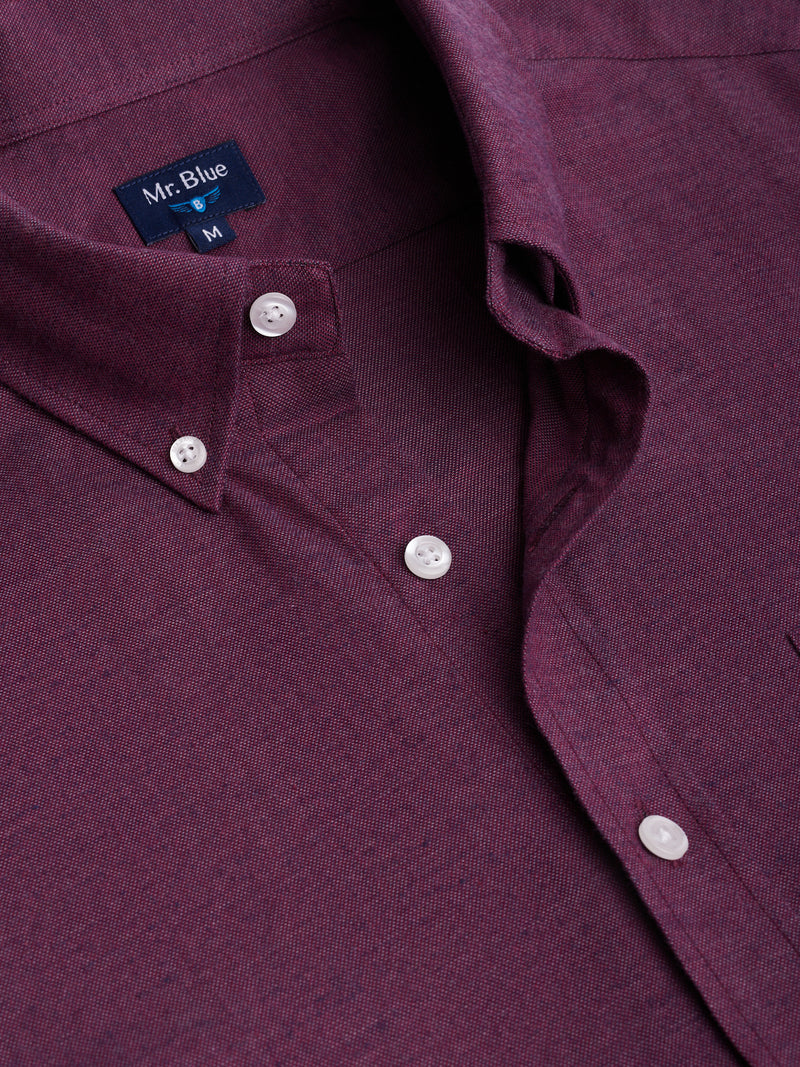 Bordeaux Oxford Regular Fit Shirt