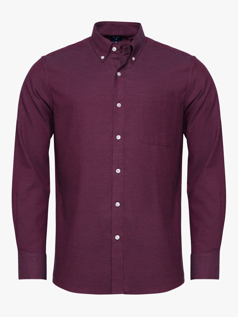 Camisa Oxford Regular Fit Burdeos