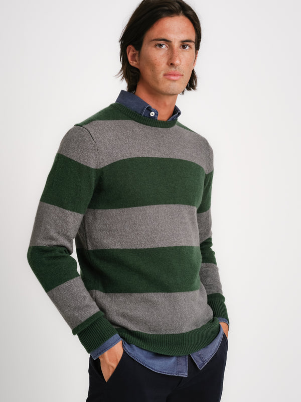 Pullover Thick Green Wool