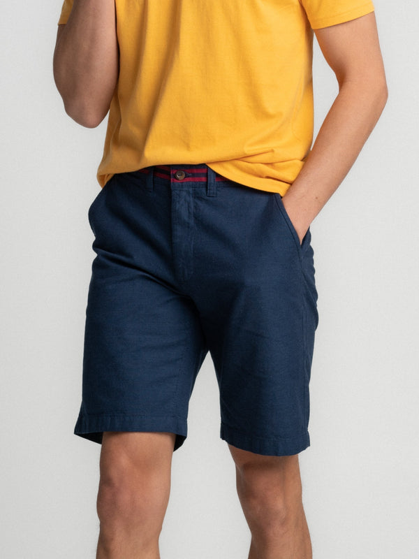 Classic Fit Blue Bermuda Shorts