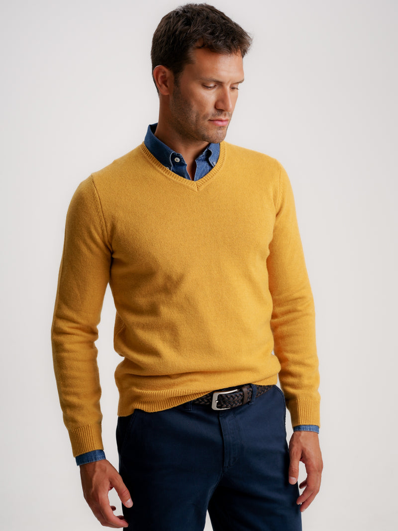 Pullover Lã Grosso Amarelo Mr. Blue
