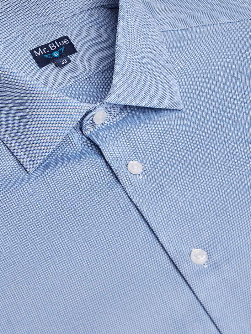 Camisa Classic Fit Oxford Azul