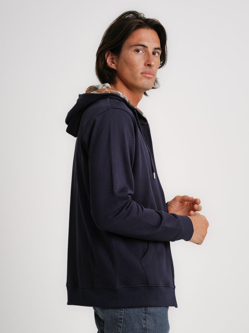 Blue Hoodie With Logo