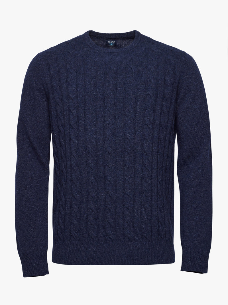 Blue Thick Wool Pullover