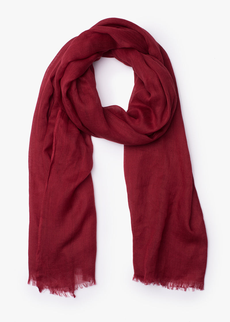 Plain scarf with linen