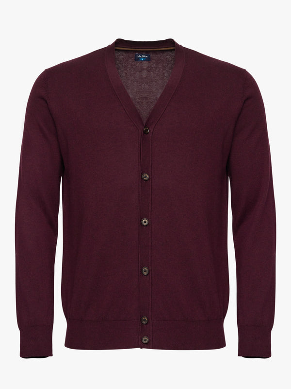 Fine Cashmere Cardigan Bordeaux