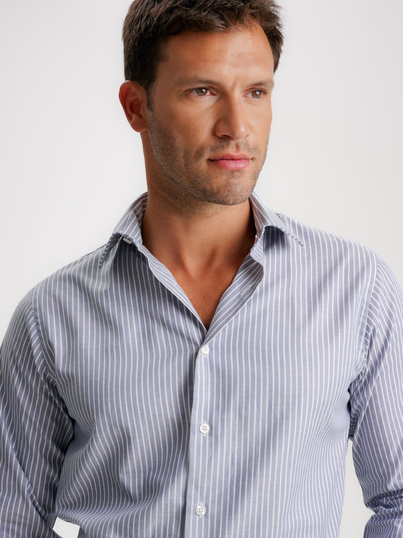 Camisa Classic Fit Oxford Azul