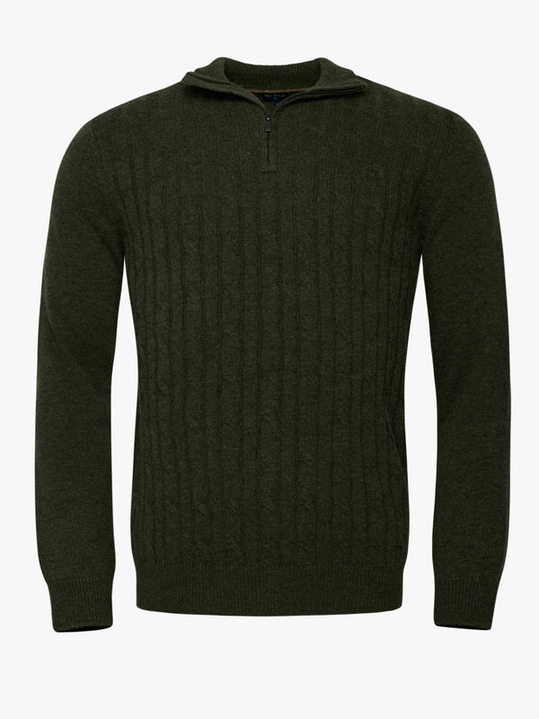 Pullover Thick Green Wool