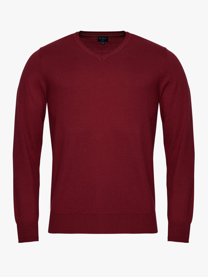 Pullover Merino Wool Fine Red