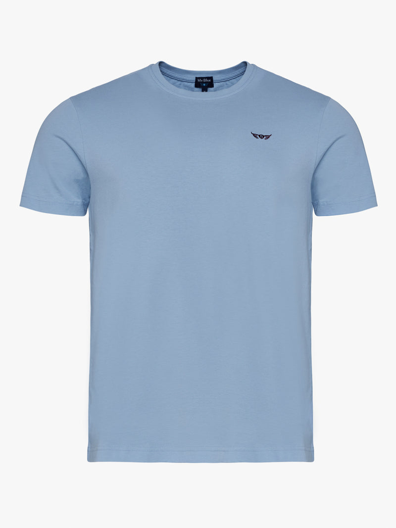 T-shirt 100% Algodão Regular Fit Azul