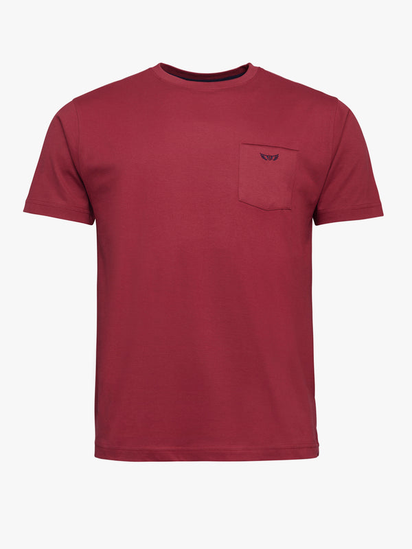 T-Shirt 100% Algodão Vermelha Mr. Blue