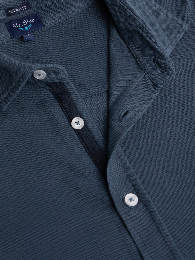 Camisa Slim Fit Azul Mr. Blue