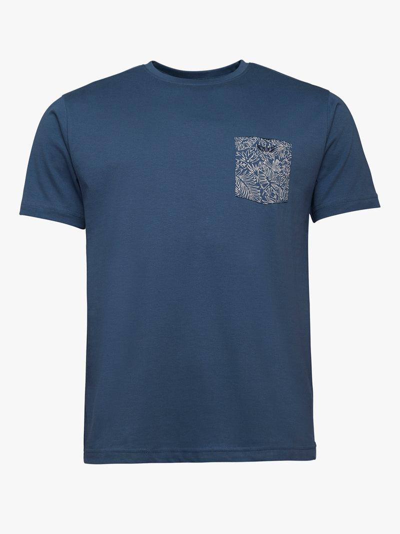 T-Shirt 100% Algodão Azul Mr. Blue