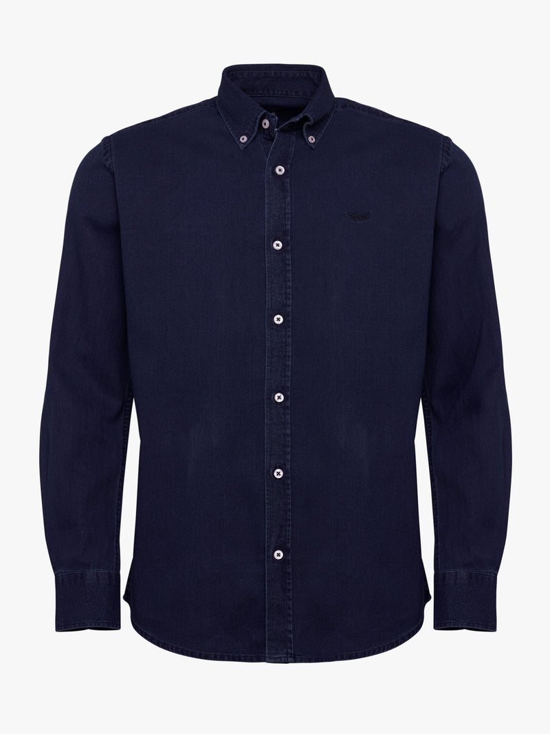 Camisa Regular Fit Denim Azul Mr. Blue