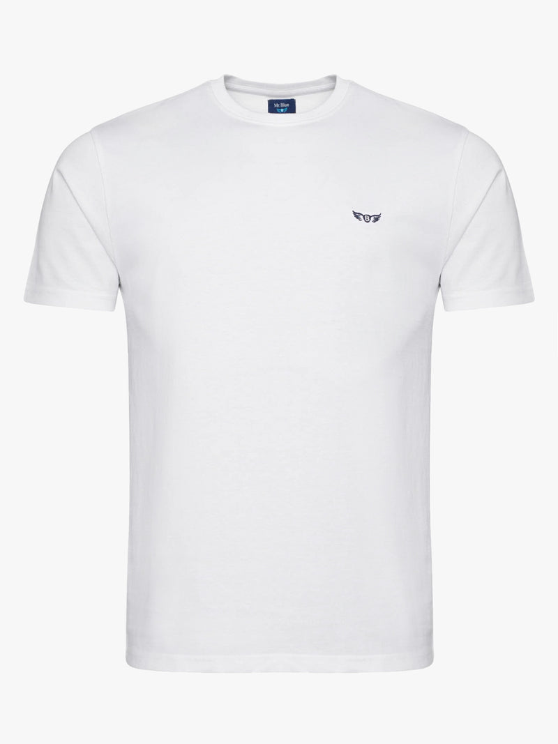 T-Shirt 100% Algodão Branca Mr. Blue